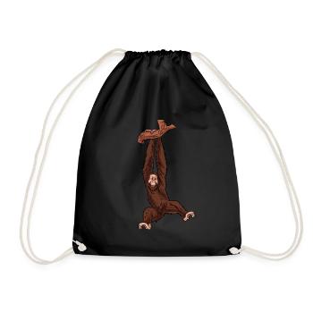 Orang-Utan - Turnbeutel - Schwarz - Vorne