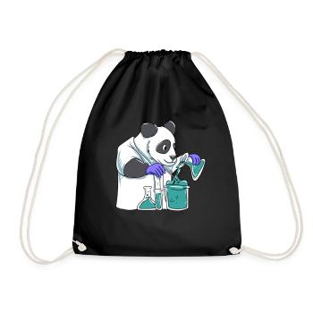 Panda Scientists - Drawstring Bag - black - Front
