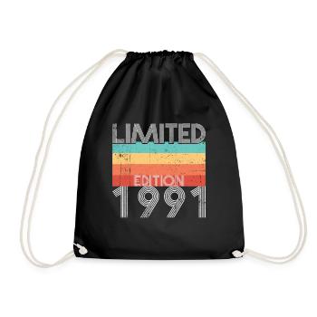 Limited Edition Retro 1991 - Turnbeutel - Schwarz - Vorne