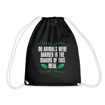 Chef végétalien Aucun animal n’était un chef végétalien à base de plantes - Sac de sport léger - noir - Devant