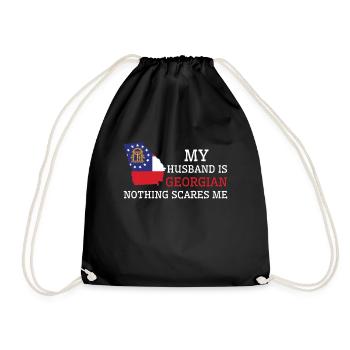 Rien ne me fait peur mari géorgien - Sac de sport léger - noir - Devant