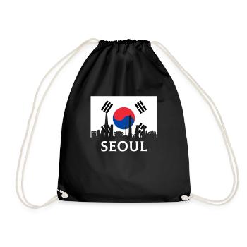 Seoul south korea seoul - Turnbeutel - Schwarz - Vorne
