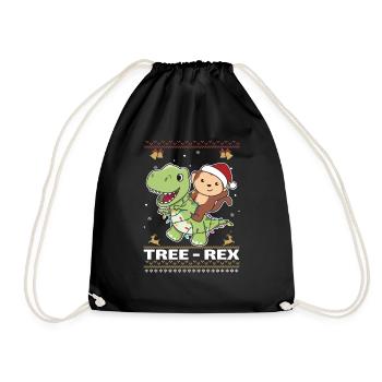 Joyeux Noël moche singes de Noël Arbre Rex - Sac de sport léger - noir - Devant
