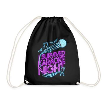 Karaoké Chanteur 80s Rétro I - Sac de sport léger - noir - Devant