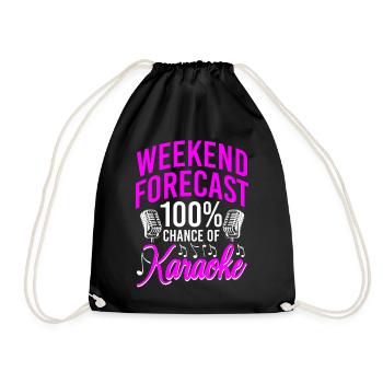 Prévisions du week-end de karaoké Singer - Sac de sport léger - noir - Devant