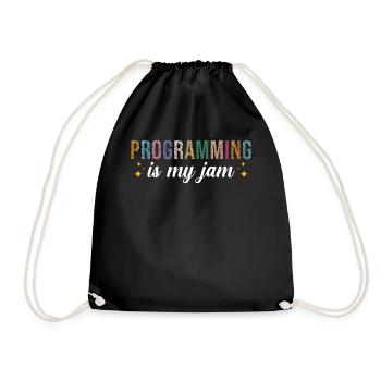 Programming is my passion - Drawstring Bag - black - Front