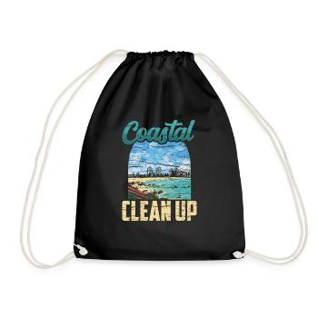 Nettoyage de la plage côtière Nettoyage de la plage - Sac de sport léger - noir - Devant