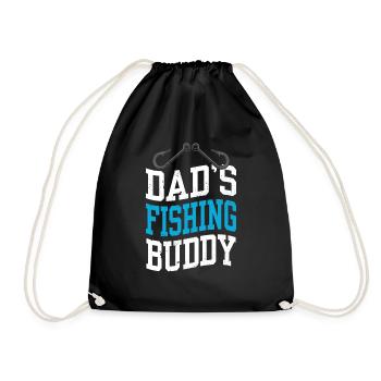 Dad's Fishing Buddy Fishing Fishing Fishing Friend - Drawstring Bag - black - Front
