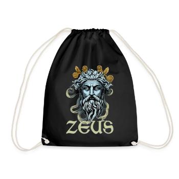 Greek God Zeus Greece Ancient Mythology - Turnbeutel - Schwarz - Vorne