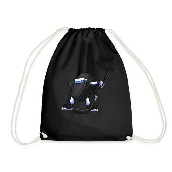 Puck Ice Hockey - Drawstring Bag - black - Front