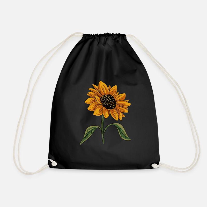 Fleur de tournesol - Sac de sport léger - noir