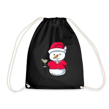 Noël bonhomme de neige - Sac de sport léger - noir - Devant