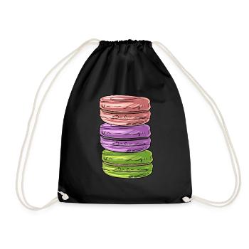 Macarons Candy Cookies - Drawstring Bag - black - Front