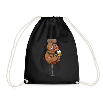 Wild Boar Hunter - Drawstring Bag - black - Front
