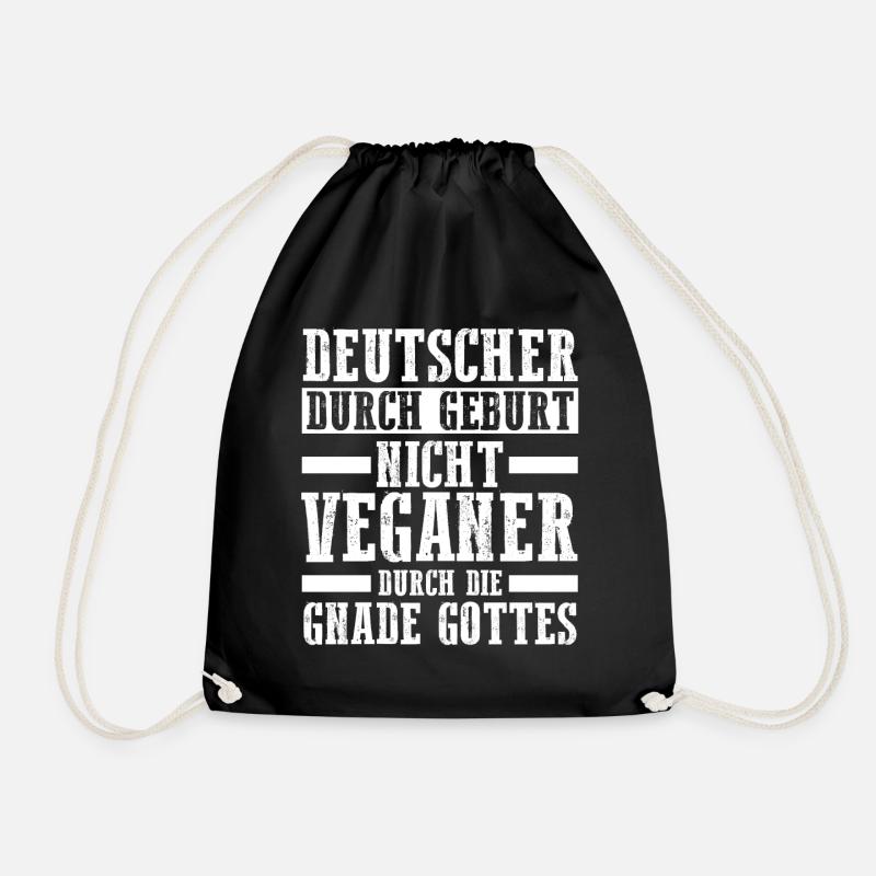 Anti Vegan - Turnbeutel - Schwarz