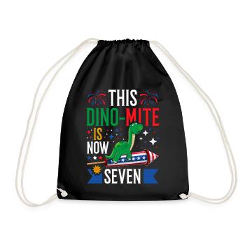 Ce dinomite est maintenant de cinq dinosaures 4 juillet - Sac de sport léger - noir - Devant