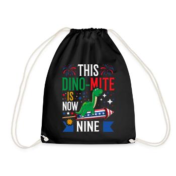 Ce dinomite est maintenant de cinq dinosaures 4 juillet - Sac de sport léger - noir - Devant
