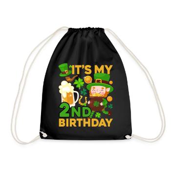 It's my 2nd birthday child holiday st. - Drawstring Bag - black - Front