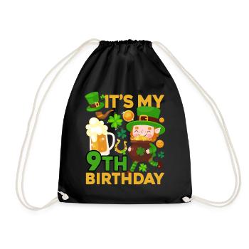 It's my 9th birthday Children's holidays St. - Drawstring Bag - black - Front