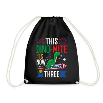 Ce dinomite est maintenant de cinq dinosaures 4 juillet - Sac de sport léger - noir - Devant