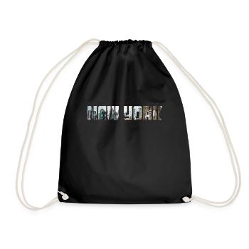 New York - Drawstring Bag - black - Front
