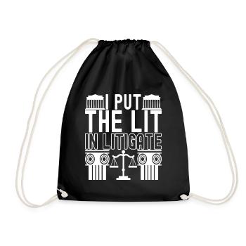 Law Student Judge Public Prosecutor - Drawstring Bag - black - Front
