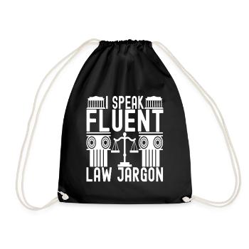 Law Student Judge Public Prosecutor - Drawstring Bag - black - Front