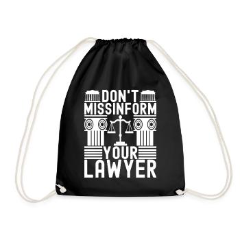 Law Student Judge Public Prosecutor - Drawstring Bag - black - Front