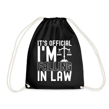 Law Student Judge Public Prosecutor - Drawstring Bag - black - Front