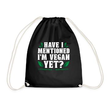 Le véganisme ai-je mentionné l’amateur végétalien à base de plantes - Sac de sport léger - noir - Devant