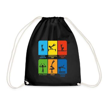 Gymnastique Épreuves de gymnastique masculine Gymnastes - Sac de sport léger - noir - Devant