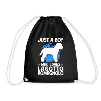 Only a boy who loves Lagotto Romagnolo - Drawstring Bag - black - Front