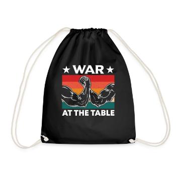 Arm Wrestling War At The Table For Arm Wrestling F - Turnbeutel - Schwarz - Vorne