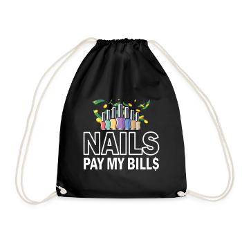 Nails Pay My Bills Manucure - Sac de sport léger - noir - Devant