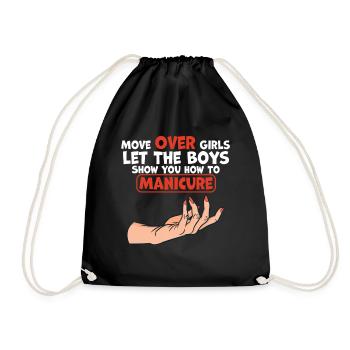 Place Da Girl Funny Manicure - Drawstring Bag - black - Front