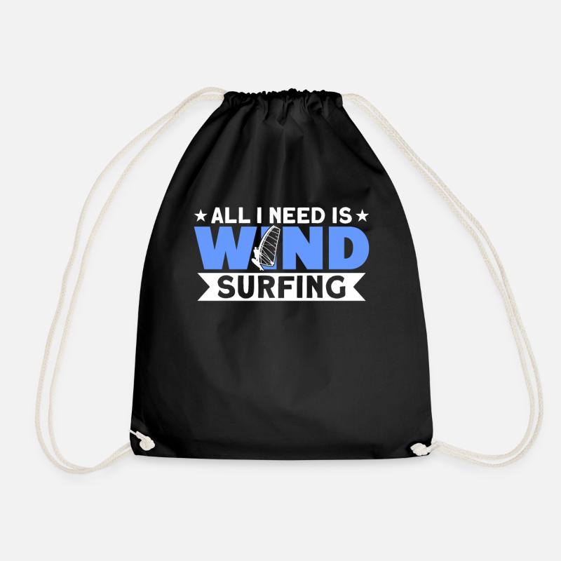 Windsurfing Board And Sail Windsurfing Gear Wind S - Turnbeutel - Schwarz