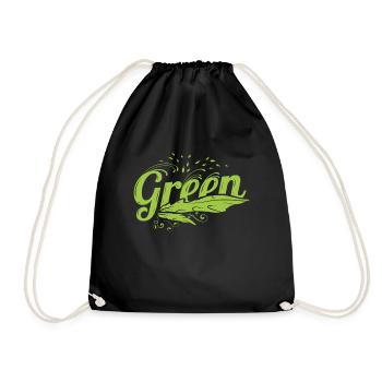 Logo Green Leave and Seeds, Go Vegan - Sac de sport léger - noir - Devant
