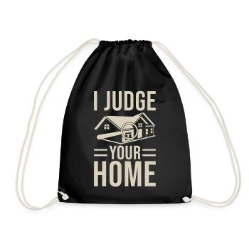 Building Inspector Gift - Drawstring Bag - black - Front