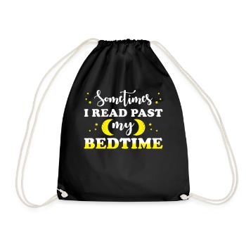 Bedtime Bed Sleep Saying - Drawstring Bag - black - Front