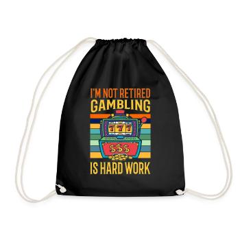 Casino Gambling Slot Machine à sous Jeu de cartes - Sac de sport léger - noir - Devant
