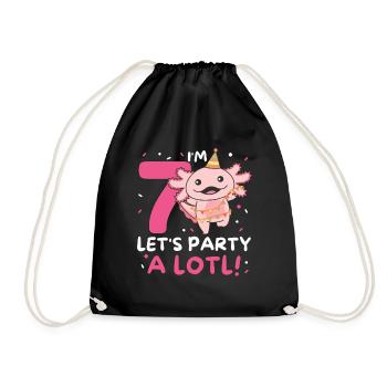 7ème anniversaire axolotl sept ans axolotls sucrés - Sac de sport léger - noir - Devant