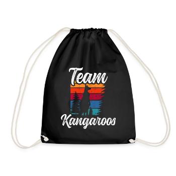 Team Kangaroos Australia Kangaroo Animal Lovers - Drawstring Bag - black - Front
