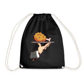 Restauration rapide au poulet frit - Sac de sport léger - noir - Devant
