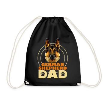 German Shepherd Dad Pet Dog Owner - Turnbeutel - Schwarz - Vorne