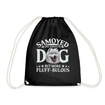 Samoyède comme un chien ordinaire Plus Fluffbulous Drôle - Sac de sport léger - noir - Devant