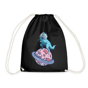 Astronaute de l’aérospatiale Dinosaure Voyage dans l’espace Dino Astronaute - Sac de sport léger - noir - Devant