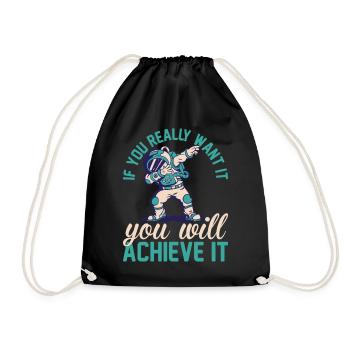Dabbing Aerospace Astronaut Space Travel Space Branch - Drawstring Bag - black - Front