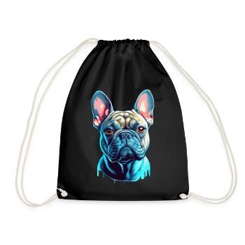 Français Bulldog Frenchie Breed Pop Art Pet Dog - Sac de sport léger - noir - Devant
