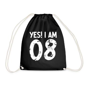 Yes! I Am 8 Years 8 Birthday Space Astronaut Birth - Turnbeutel - Schwarz - Vorne