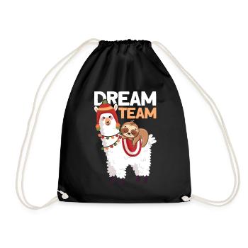 Paresseux de lama - Sac de sport léger - noir - Devant